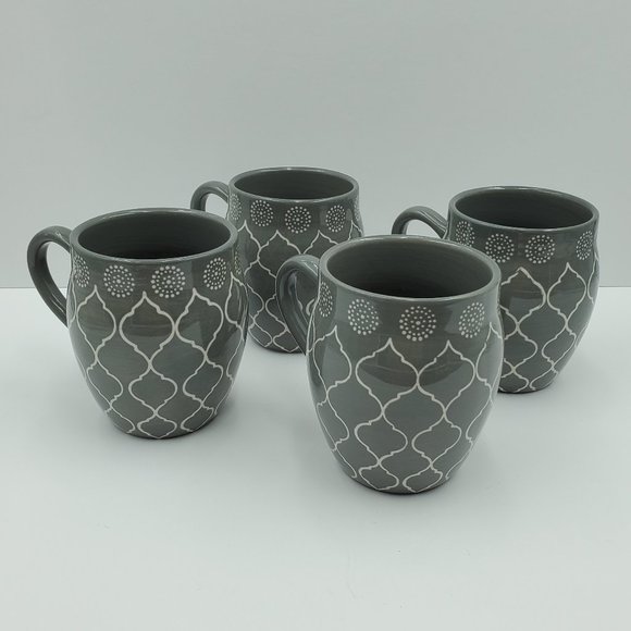 Baum Brothers Dining Baum Brothers Moroccan Gray Bubble Mugs Baum